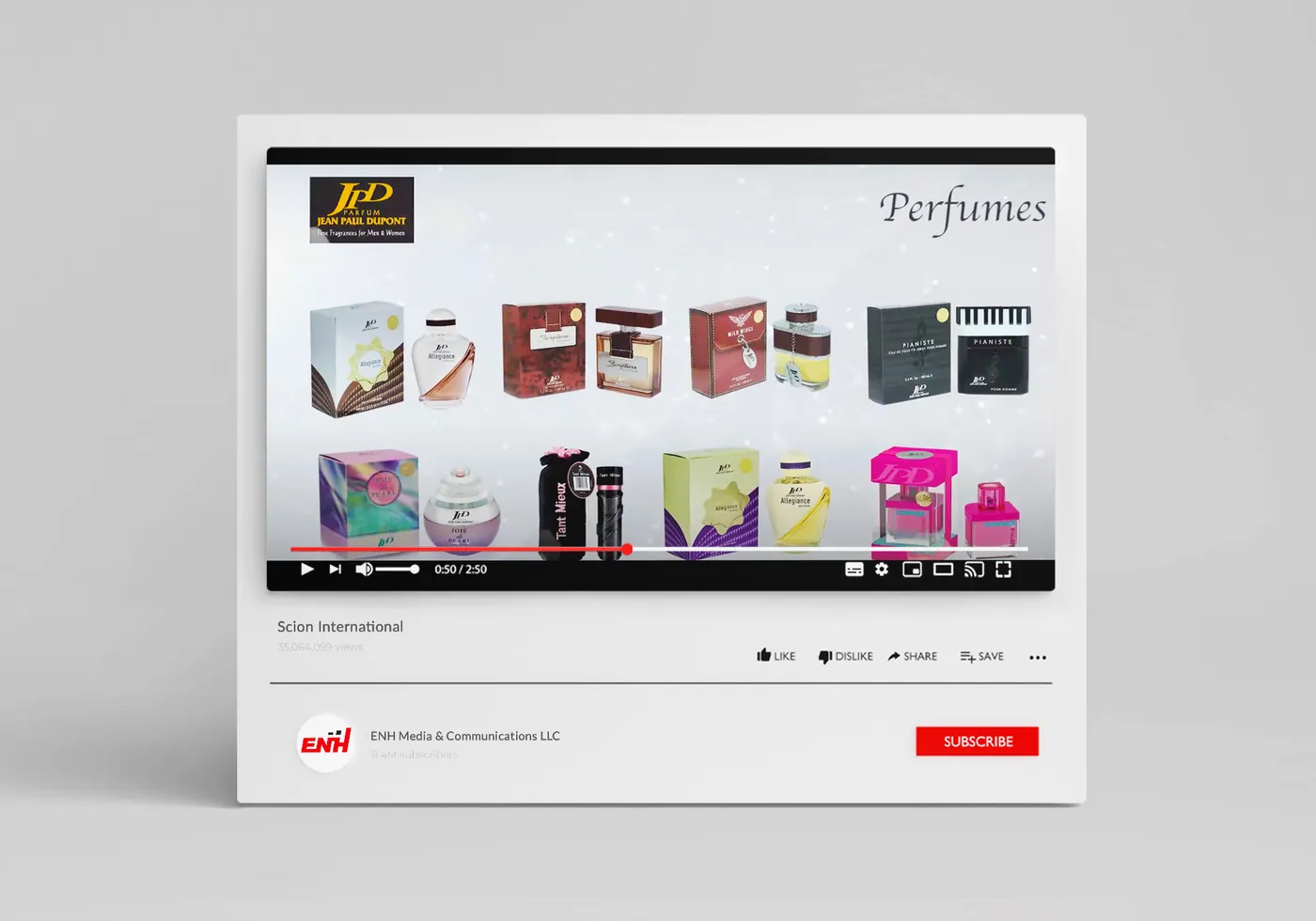 The card published for Scion International on the ENH portfolio.